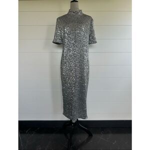 NEW VINEYARD VINES MARTHAS VINEYARD All Sequin Shift Tee Dress Size Medium NWT